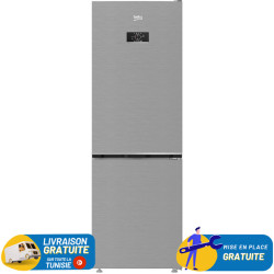Réfrigérateur Beko No Frost  Combiné 341 Litres  / Silver