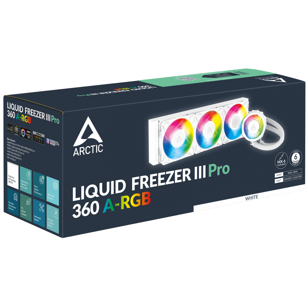 Watercooling AIO ARCTIC Liquid Freezer III Pro A-RGB / Blanc
