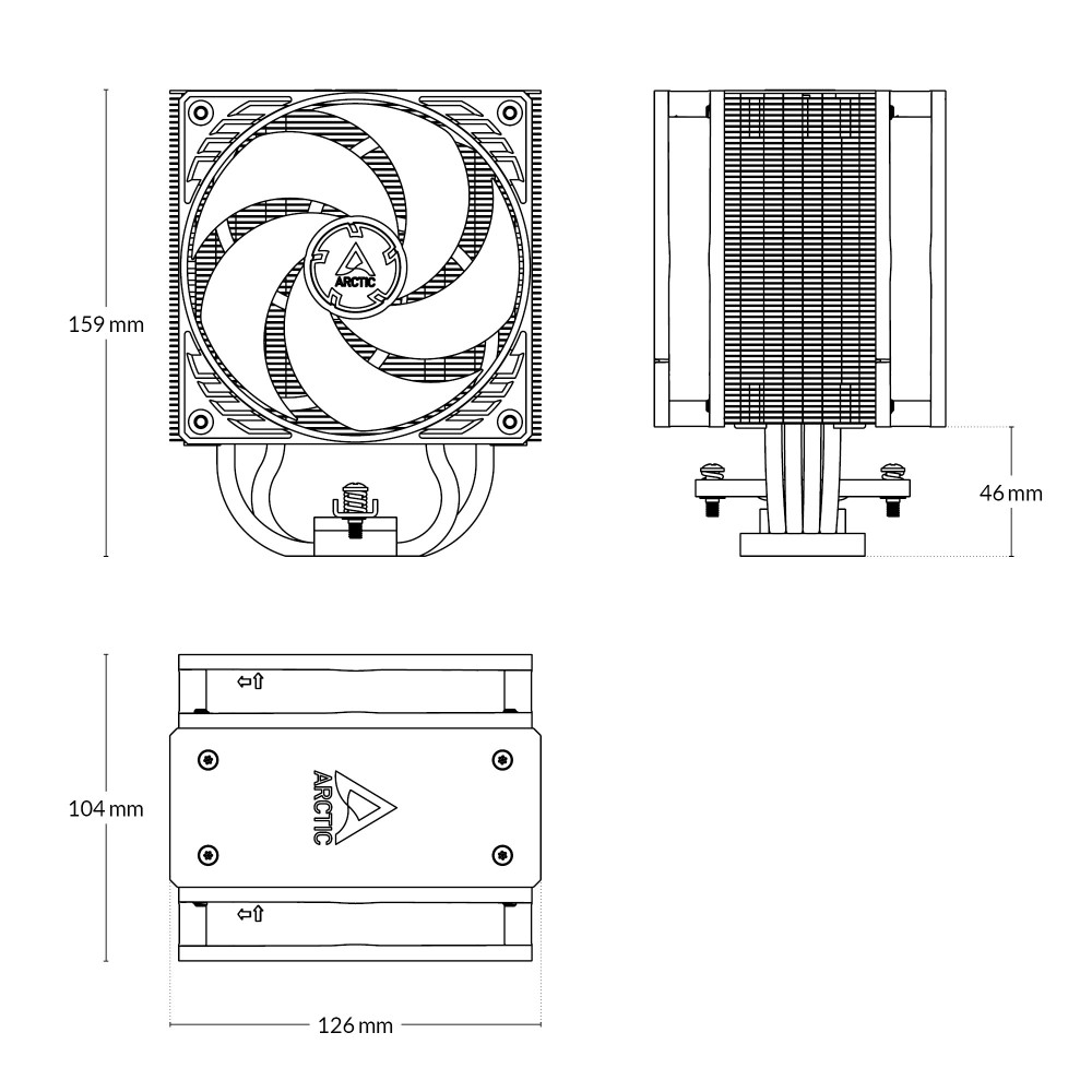 Refroidisseur de processeur Arctic Freezer 36 / Noir
