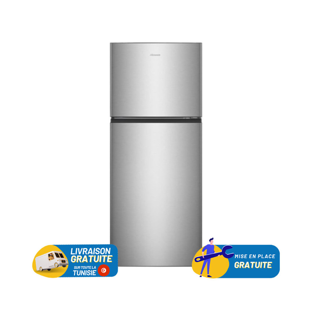 Réfrigérateur Hisense No Frost 375L / Silver + Carte FREEOUI Gratuite 1an