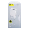 Chargeur Sasathree SC01T Rapide 6A avec Câble MICRO USB