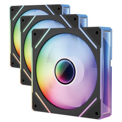 Lot de 3 Ventilateurs de boitier 1stPlayer FC7 12cm / FC7-BK-3IN1 / Noir