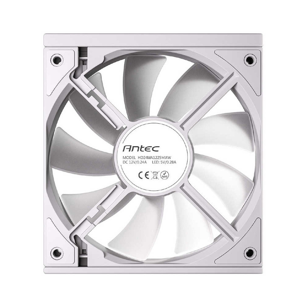 Lot de 3 Ventilateurs de boitier Antec Connect / 12cm / Blanc