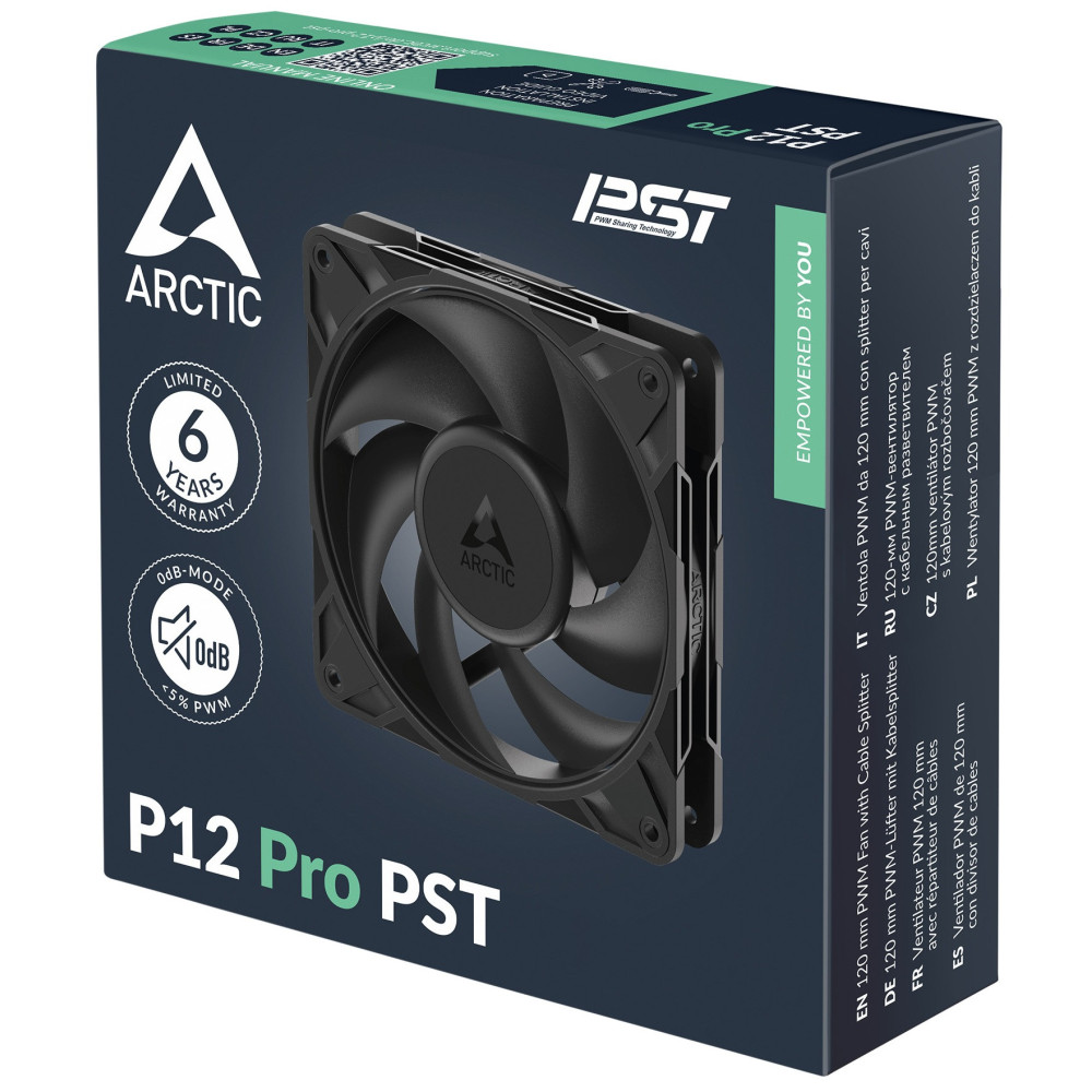 Ventilateur de boîtier Arctic P12 Pro PST / 120 MM / Noir