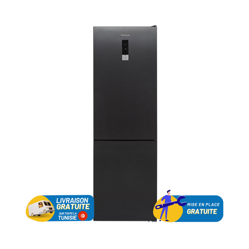 REFRIGERATEUR FOCUS No Frost COMBINE  323 Litres  / DARK INOX
