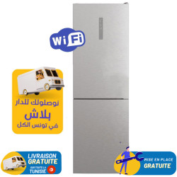 Réfrigérateur Hoover No Frost Combiné 341 Litres / Wi-Fi / INOX avec Afficheur