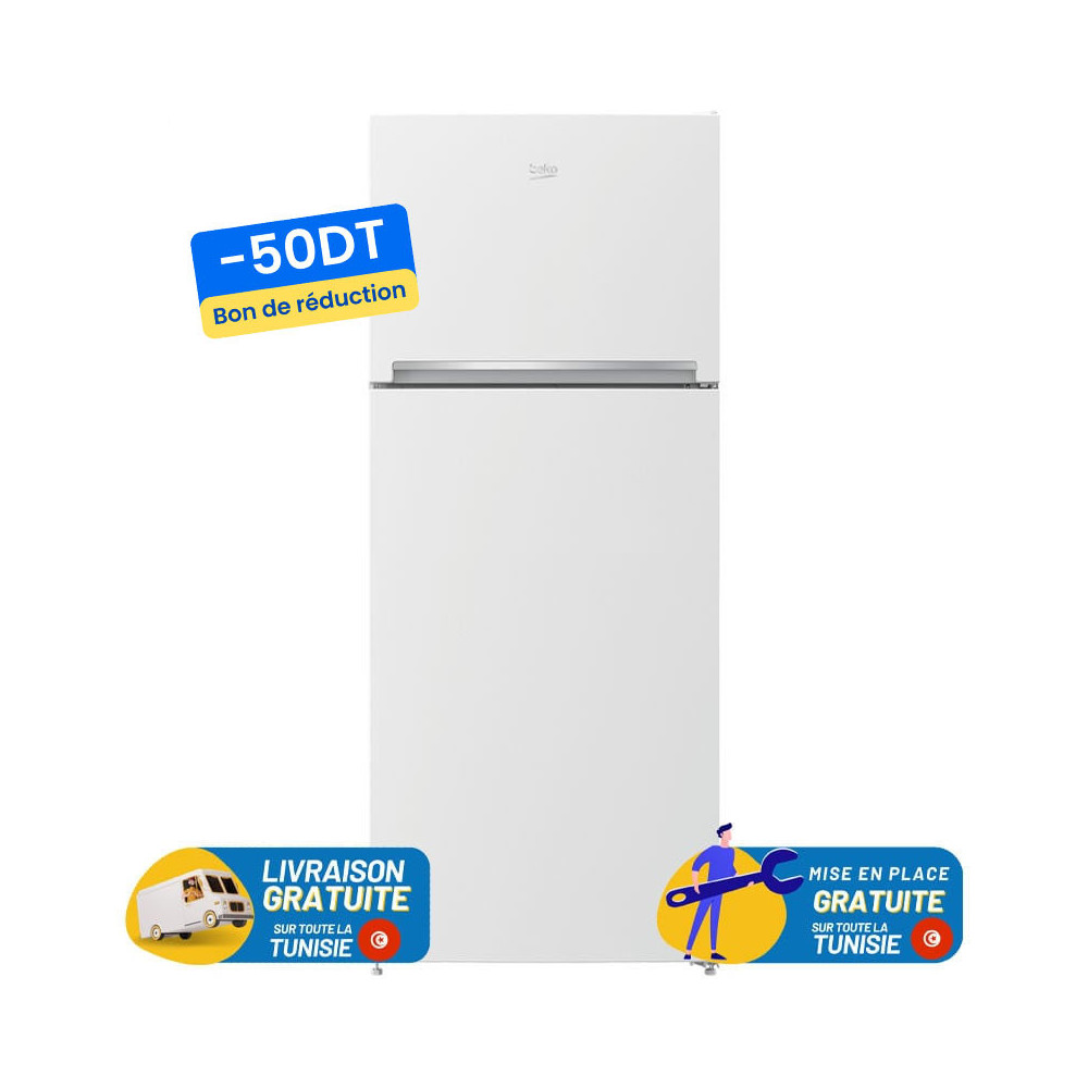 Réfrigérateur Beko De Frost Double Portes 400 Litres / Blanc