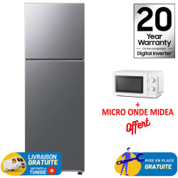 Réfrigérateur Samsung No Frost INVERTER Double Portes 308 Litres Silver+ MICRO ONDE MIDEA OFFERT