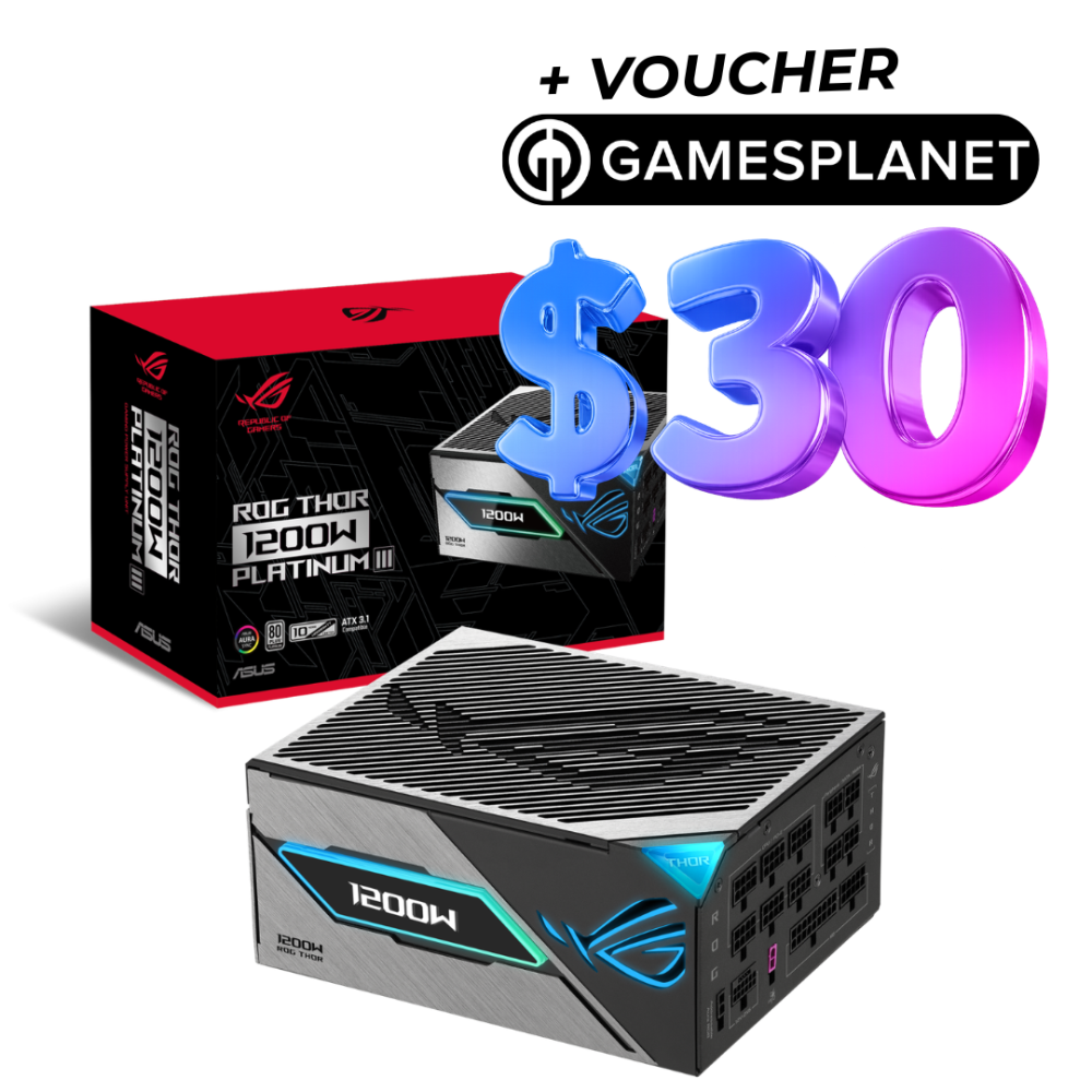 Boîte d'alimentation ASUS ROG Thor 1200W III | 80 PLUS Platinum | Black
