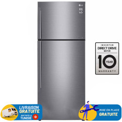 RÉFRIGÉRATEUR LG NO FROST INVERTER Double Portes 471 Litres / INOX