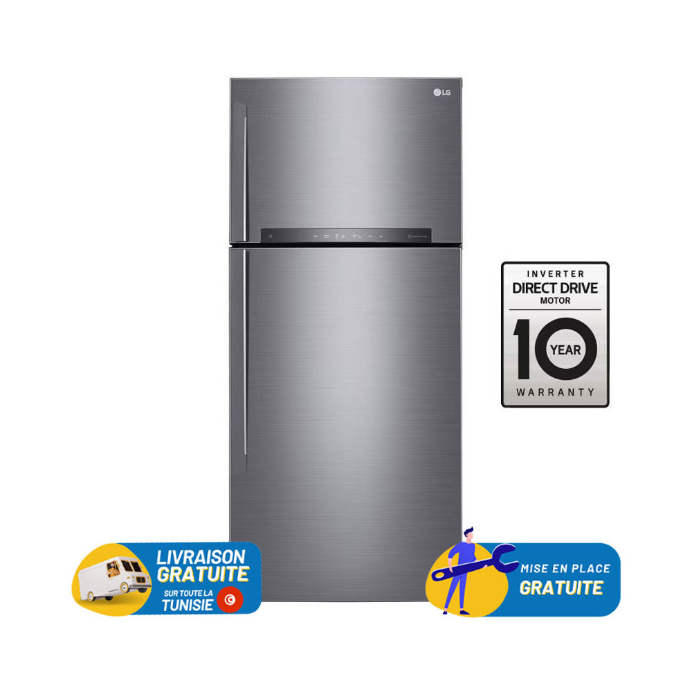 Réfrigérateur Inverter LG GN-H702HLHL No Frost 506L | LG Tunisie | Tunisianet