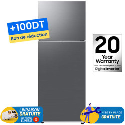 Réfrigérateur Samsung No Frost INVERTER Double Portes 460 Litres Silver