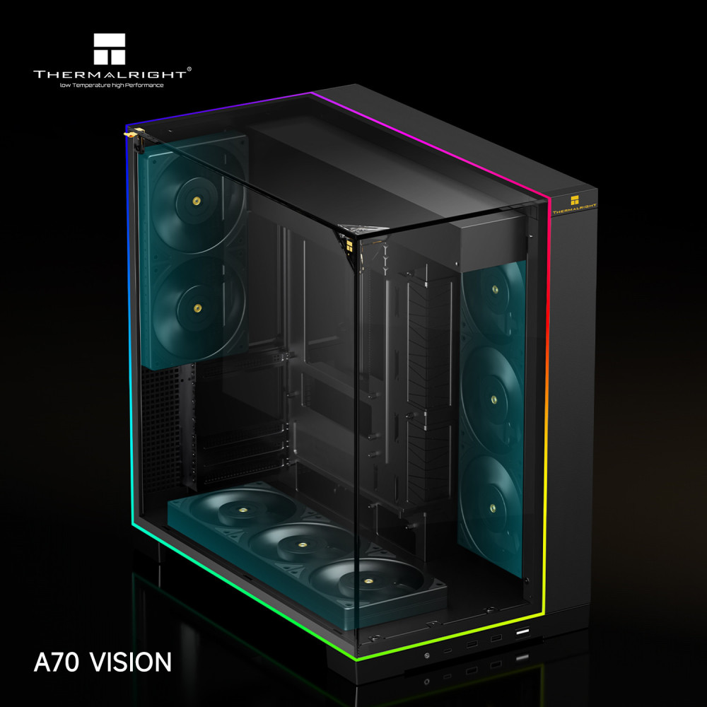 Boitier Moyen Tour ATX Thermalright A70 Vision RGB avec panneaux vitrés / Noir