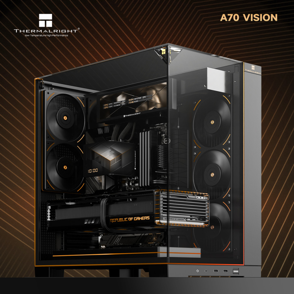 Boitier Moyen Tour ATX Thermalright A70 Vision RGB avec panneaux vitrés / Noir