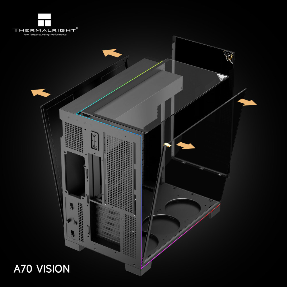 Boitier Moyen Tour ATX Thermalright A70 Vision RGB avec panneaux vitrés / Noir