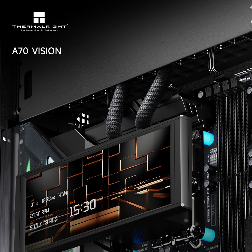 Boitier Moyen Tour ATX Thermalright A70 Vision RGB avec panneaux vitrés / Noir