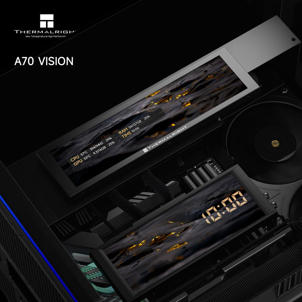 Boitier Moyen Tour ATX Thermalright A70 Vision RGB avec panneaux vitrés / Noir
