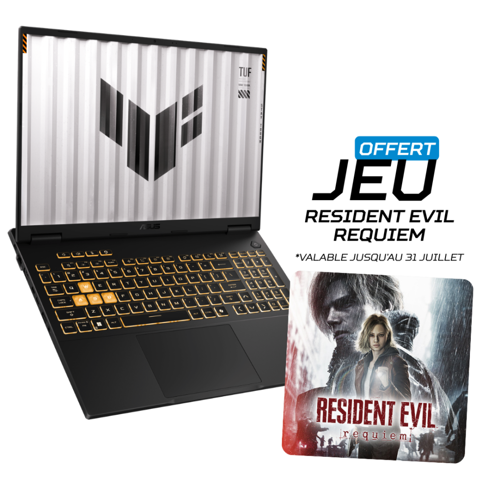 Pc Portable Gamer ASUS TUF Gaming F16 2025 / i7-14650HX / RTX 5070 8G / 16 Go DDR5 / 1 To SSD / Windows 11 / Noir