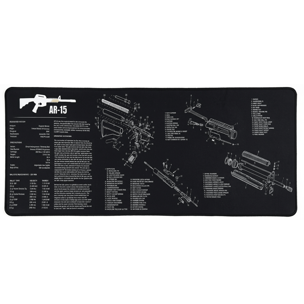 TAPIS DE SOURIS GAMING XXL 40X90 AR-15 Schematic Edition
