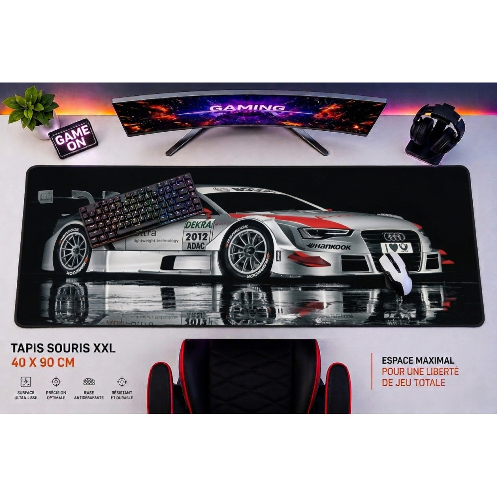 TAPIS DE SOURIS GAMING XXL 40X90 Audi Ultra DTM Edition