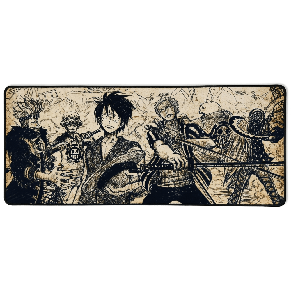 TAPIS DE SOURIS GAMING XXL 40X90 One Piece / Sketch Vintage Edition