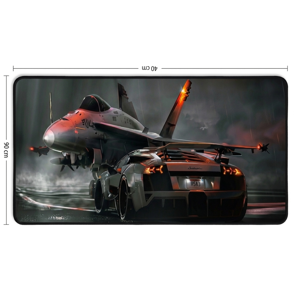 TAPIS DE SOURIS GAMING XXL 40X90 Top Speed / Jet & Lamborghini Edition