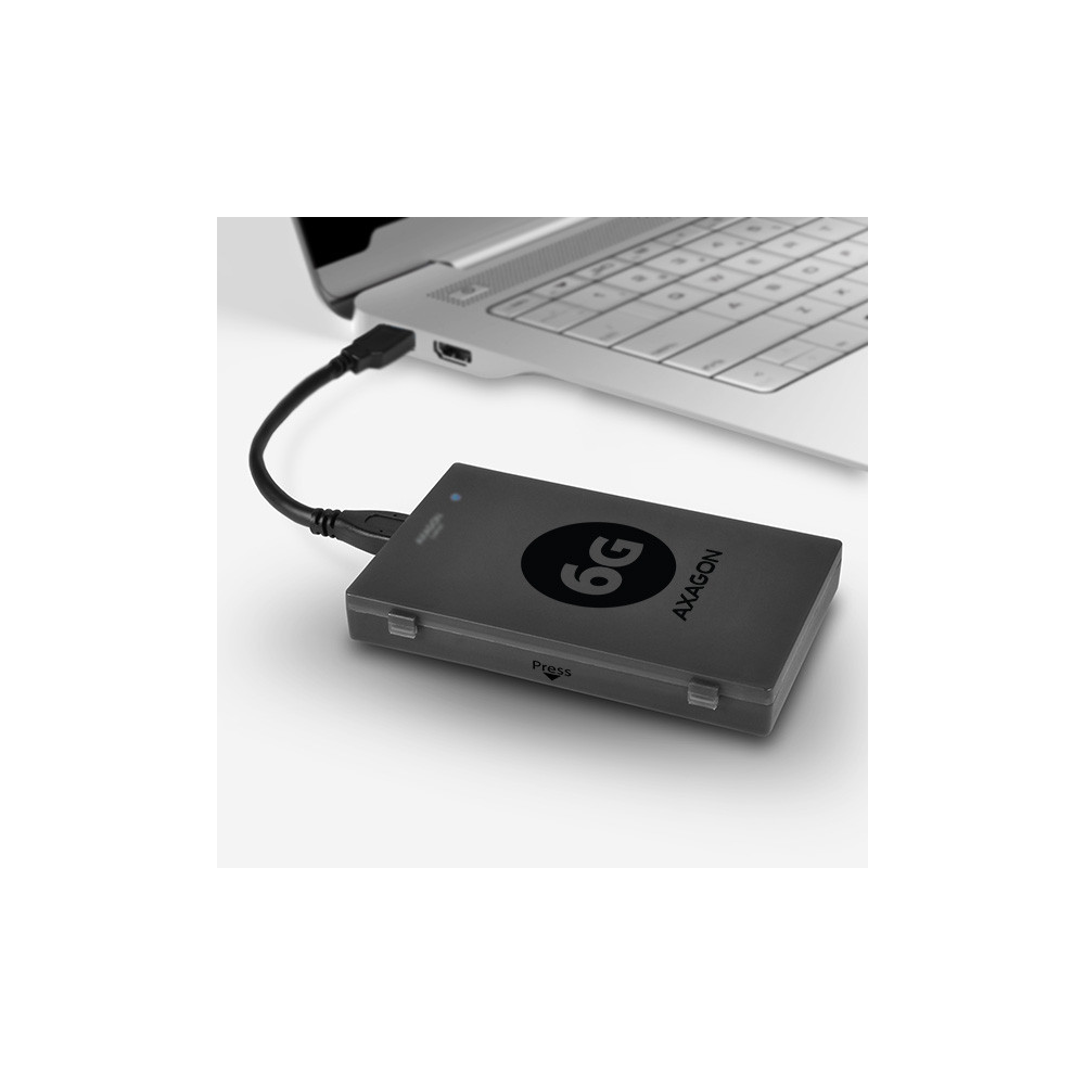 BOITIER externe/adaptateur USB 3.0 AXAGON ADSA-AS6-S-ATA 2.5" / GRIS