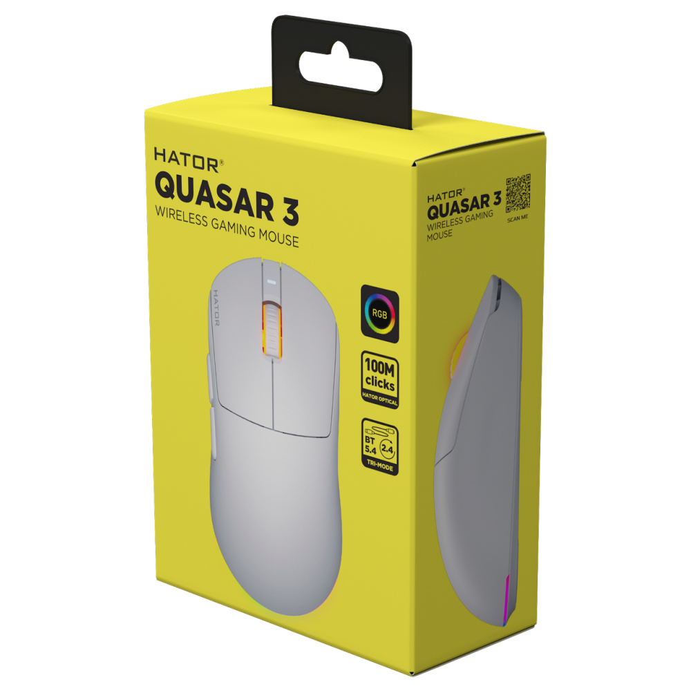 Souris sans fil Gamer Hator Quasar 3 / BLANC