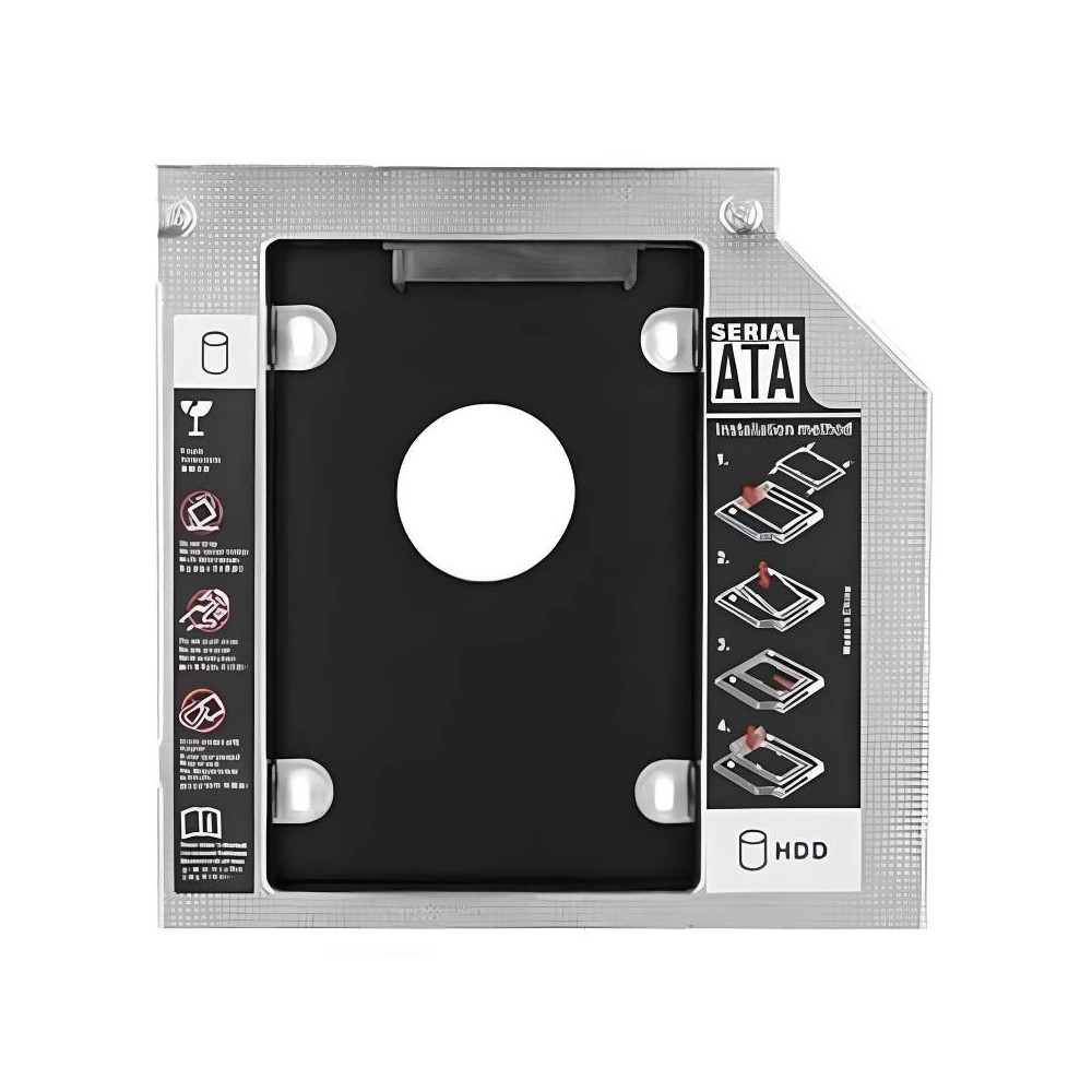 Boîtier Disque Dur CADDY 2.5" Pour Pc Portable Slim 12.7 mm / Noir