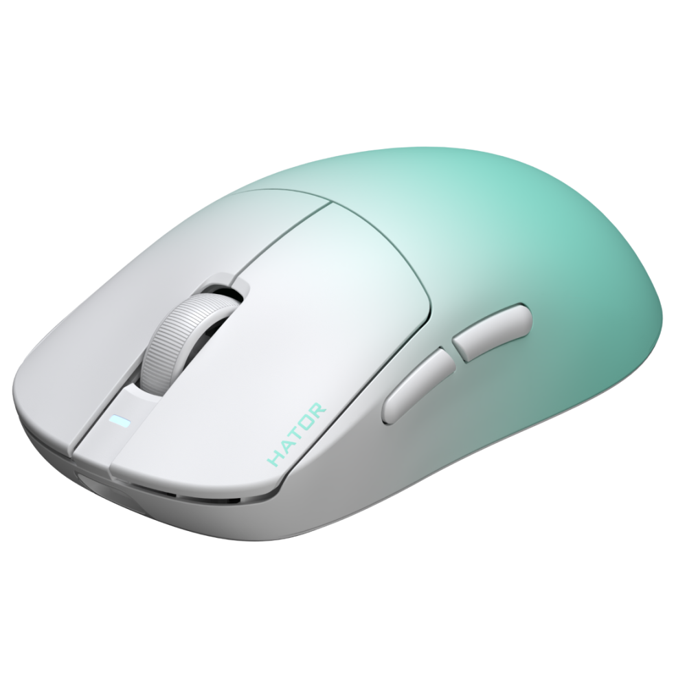 Souris sans fil Gamer Hator Quasar 3 Ultima 8k | Blanc & Vert