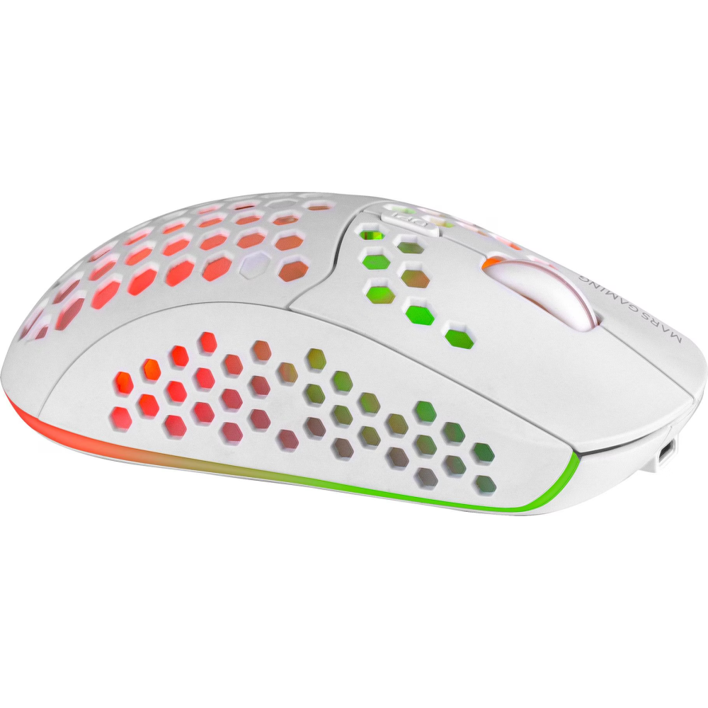 Souris sans fil Gamer Mars Gaming MMW3 RGB / BLANC