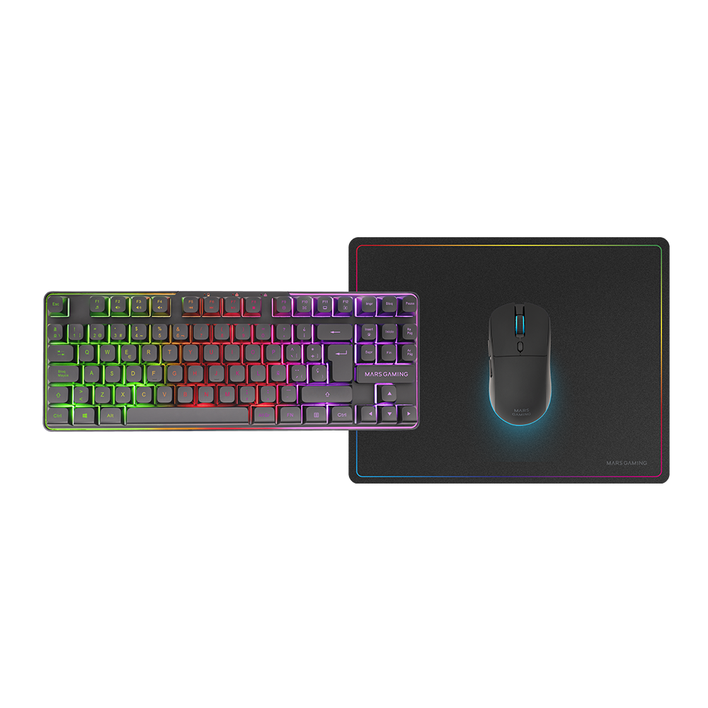 Pack Gamer 3en1 Clavier/Souris/Tapis Mars Gaming / NOIR