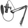 Microphone Mars Gaming MMicPro avec bras de montage / Noir