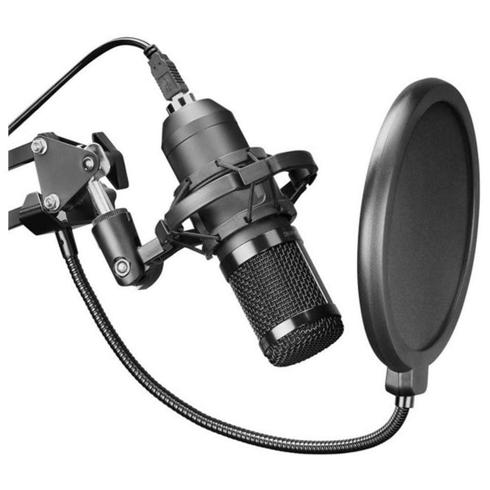 Microphone Mars Gaming MMicPro avec bras de montage / Noir