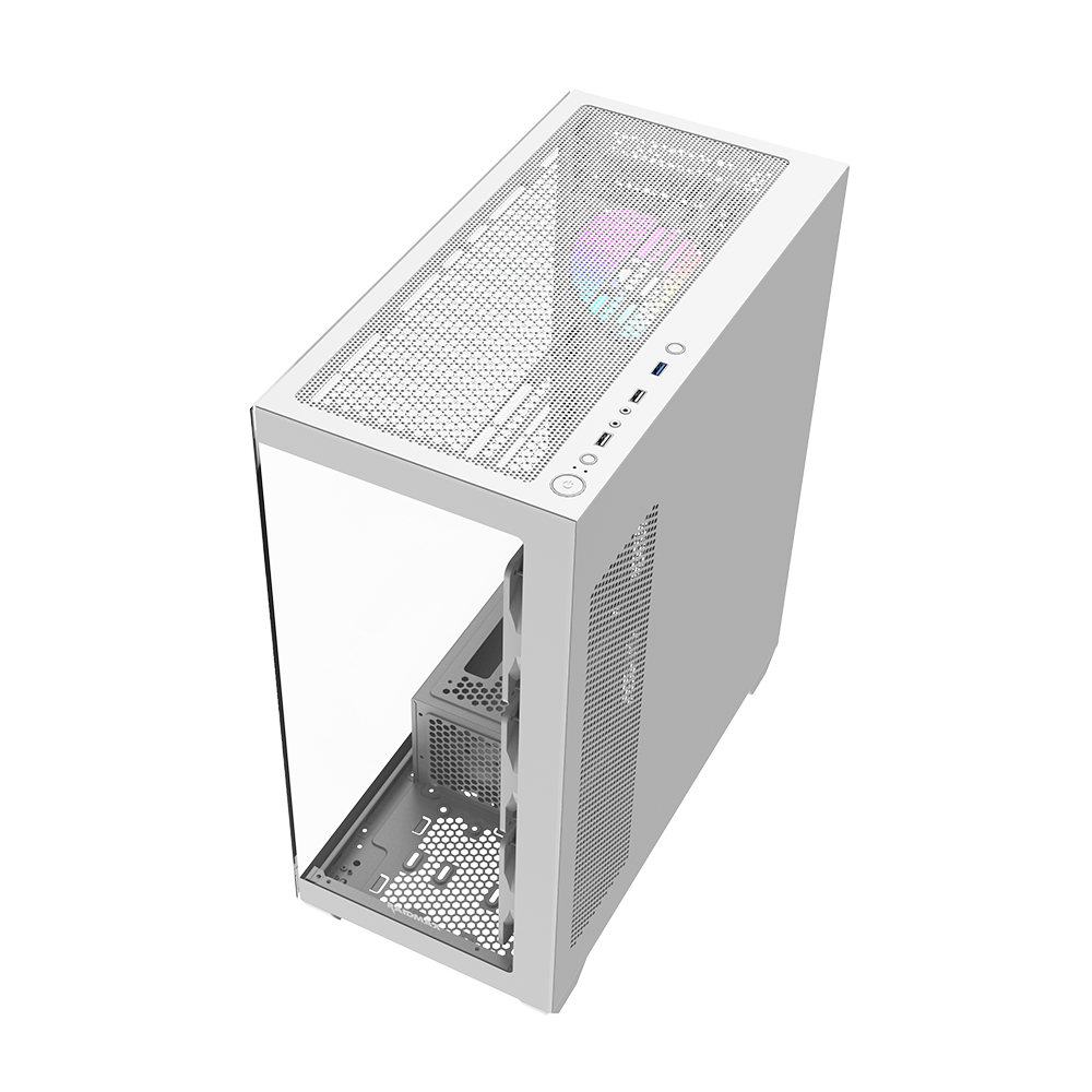 Boitier RAIDMAX Infinita i800 / ARGB / Panneaux en Verre Trempé / ATX / Blanc