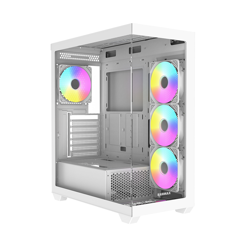 Boitier RAIDMAX Infinita i800 / ARGB / Panneaux en Verre Trempé / ATX / Blanc