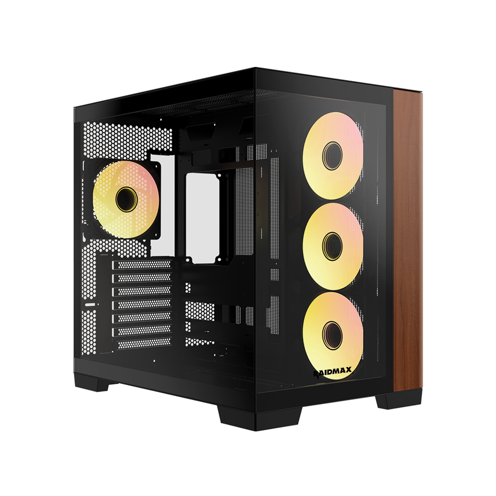 Boitier RAIDMAX Infinita i610 Wood / RGB / NOIR