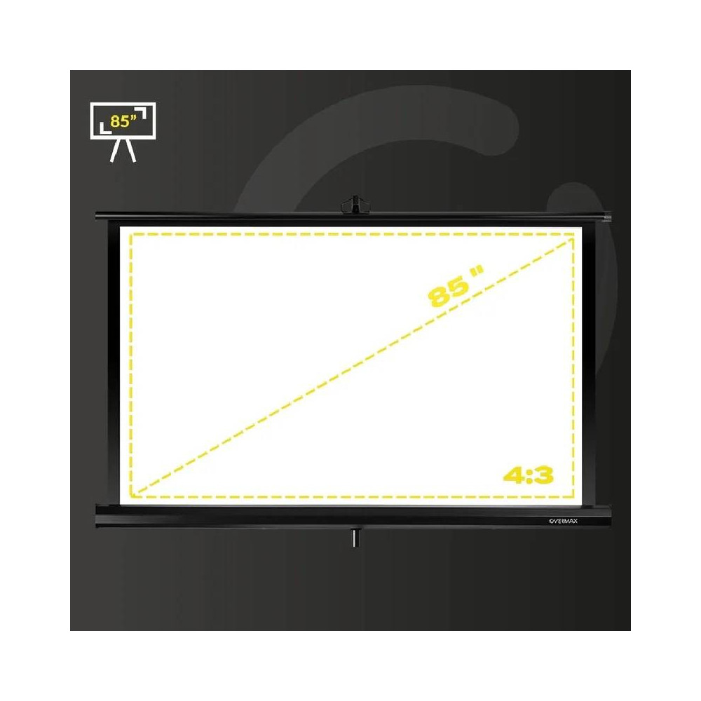 Écran de Projection OVERMAX 85" Sur Trépieds Pour Projecteur Portable