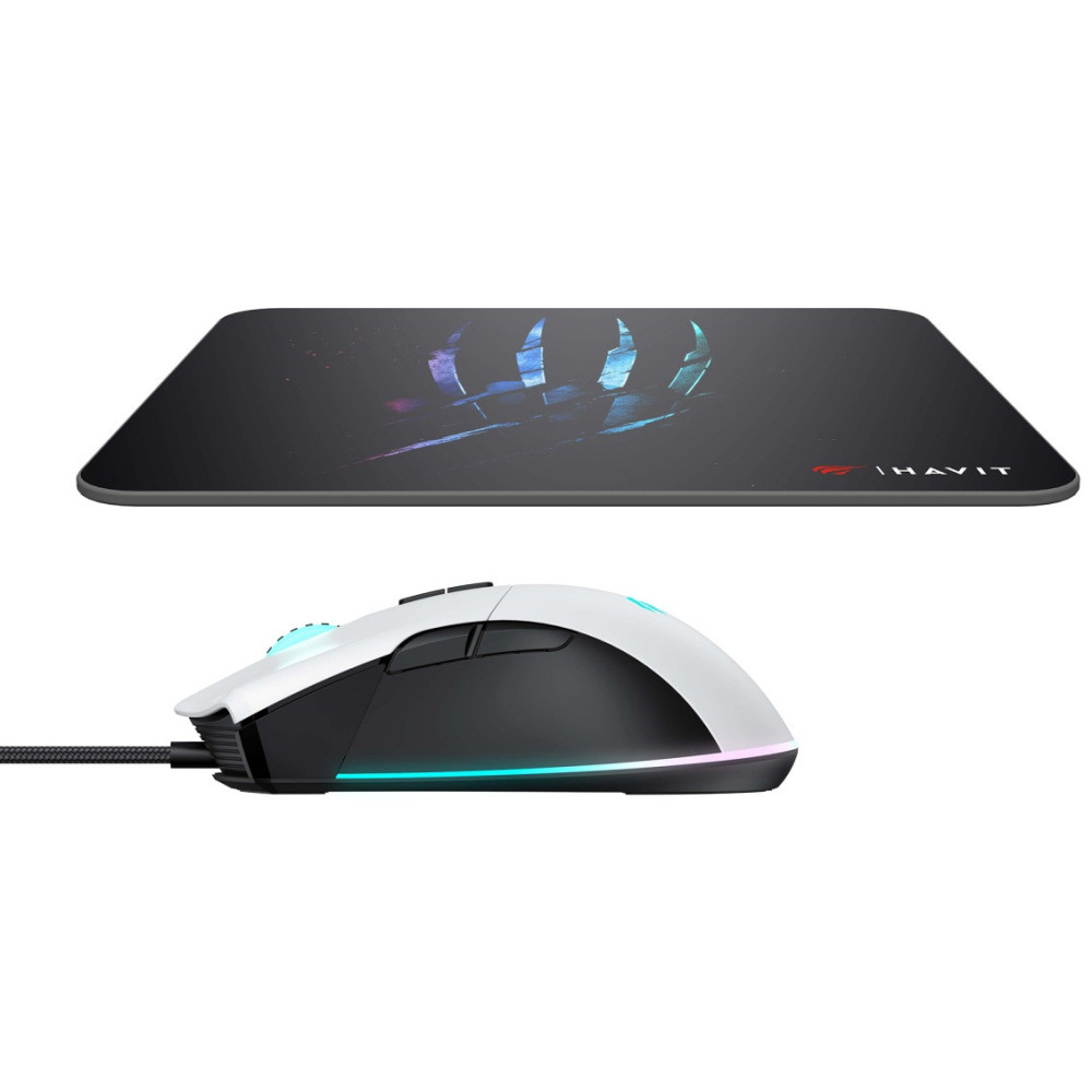 Pack Combo Souris USB Gamer RGB + Tapis Souris Havit MS1037CM