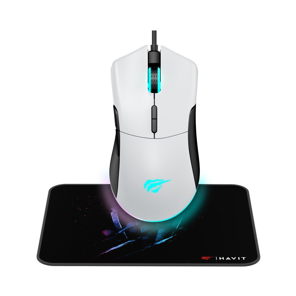 Pack Combo Souris USB Gamer RGB + Tapis Souris Havit MS1037CM