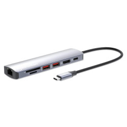 Station d'accueil Manhattan USB-C PD 7 en 1 4K / Hub multiport