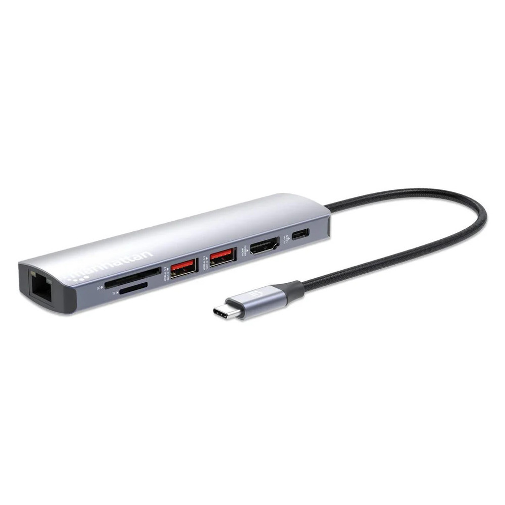 Station d'accueil Manhattan USB-C PD 7 en 1 4K / Hub multiport