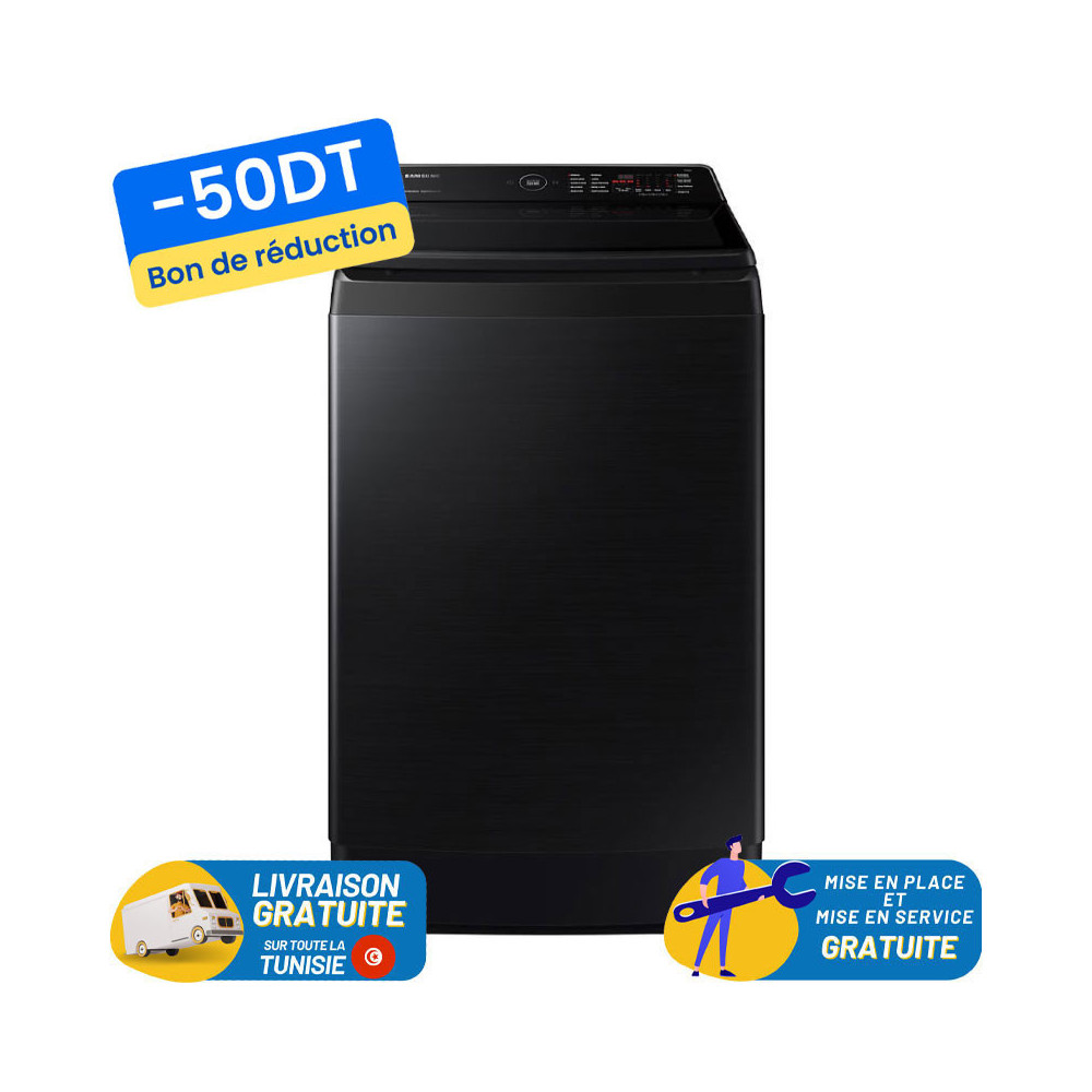 Machine à Laver Samsung Smart 13Kg INVERTER / Noir / WA80F13S5CNQ