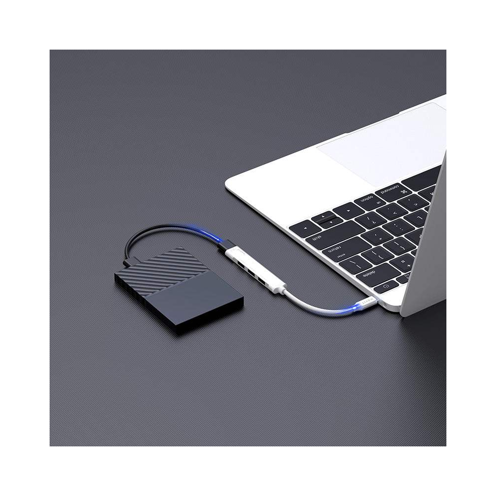 HUB USB-C TO USB HAVIT HV-H41 4EN 1 Aluminium
