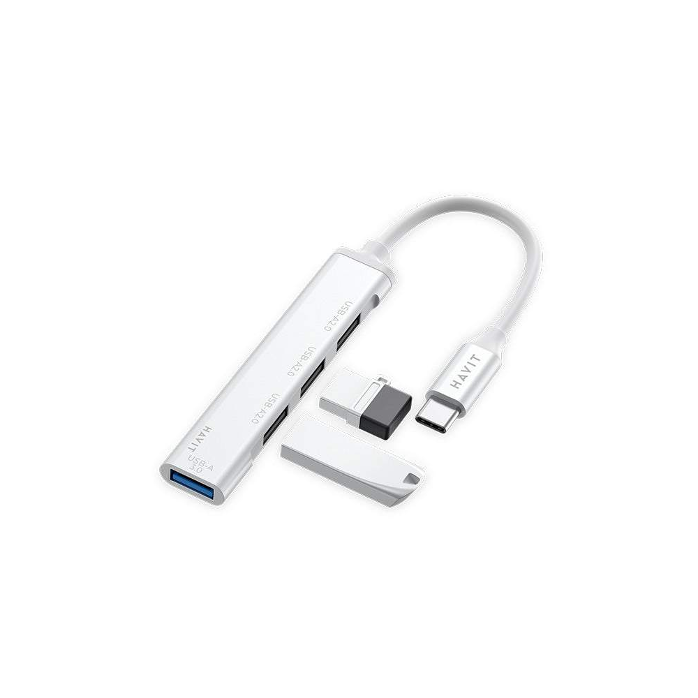 HUB USB-C TO USB HAVIT HV-H41 4EN 1 Aluminium