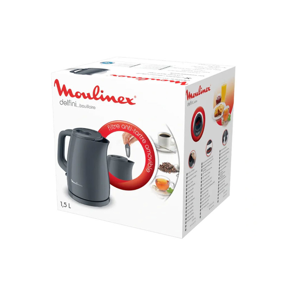 BOUILLOIRE ELECTRIQUE MOULINEX PLAINO 1.5 LITRES / Noir