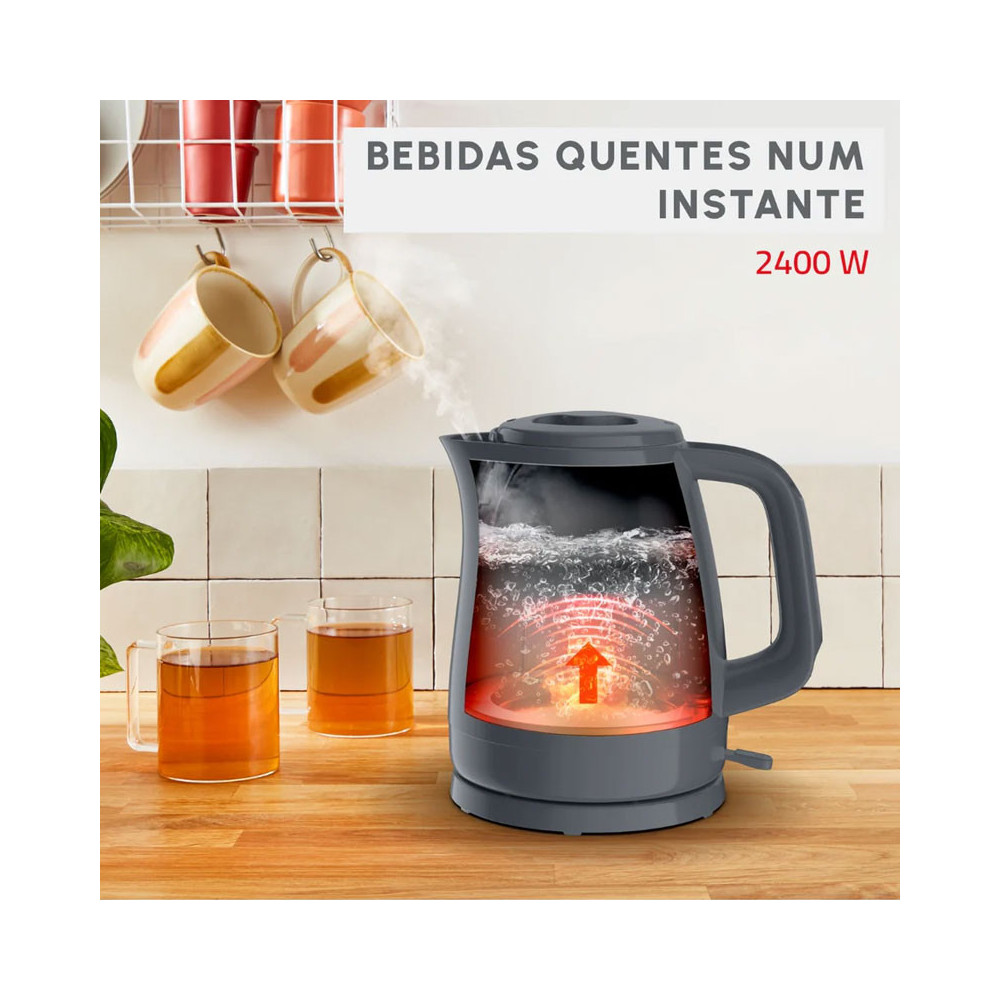 BOUILLOIRE ELECTRIQUE MOULINEX PLAINO 1.5 LITRES / Noir