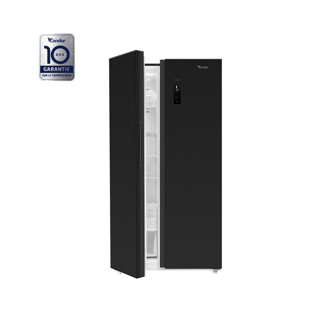 Réfrigérateur CONDOR Side By Side INVERTER No Frost 640 Litres / CRS81NDX / Noir