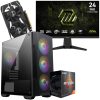 Setup Gamer Special Pc de Bureau Gaming / Ryzen 5 5600  / RTX 3050 6G / 16 Go Avec Écran Gaming MSI MAG 24" Full HD IPS / 240 Hz