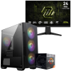 Setup Gamer Special Pc de Bureau Gaming / Ryzen 5 3400G / Vega 11 / 16 Go Avec Écran Gaming MSI MAG 24" Full HD IPS / 240 Hz